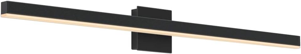 Aipsun 40 inch Modern Black Vanity Light LED Bathroom Vanity Light Fixtures Black Wall Light for Bathroom (Warm White)