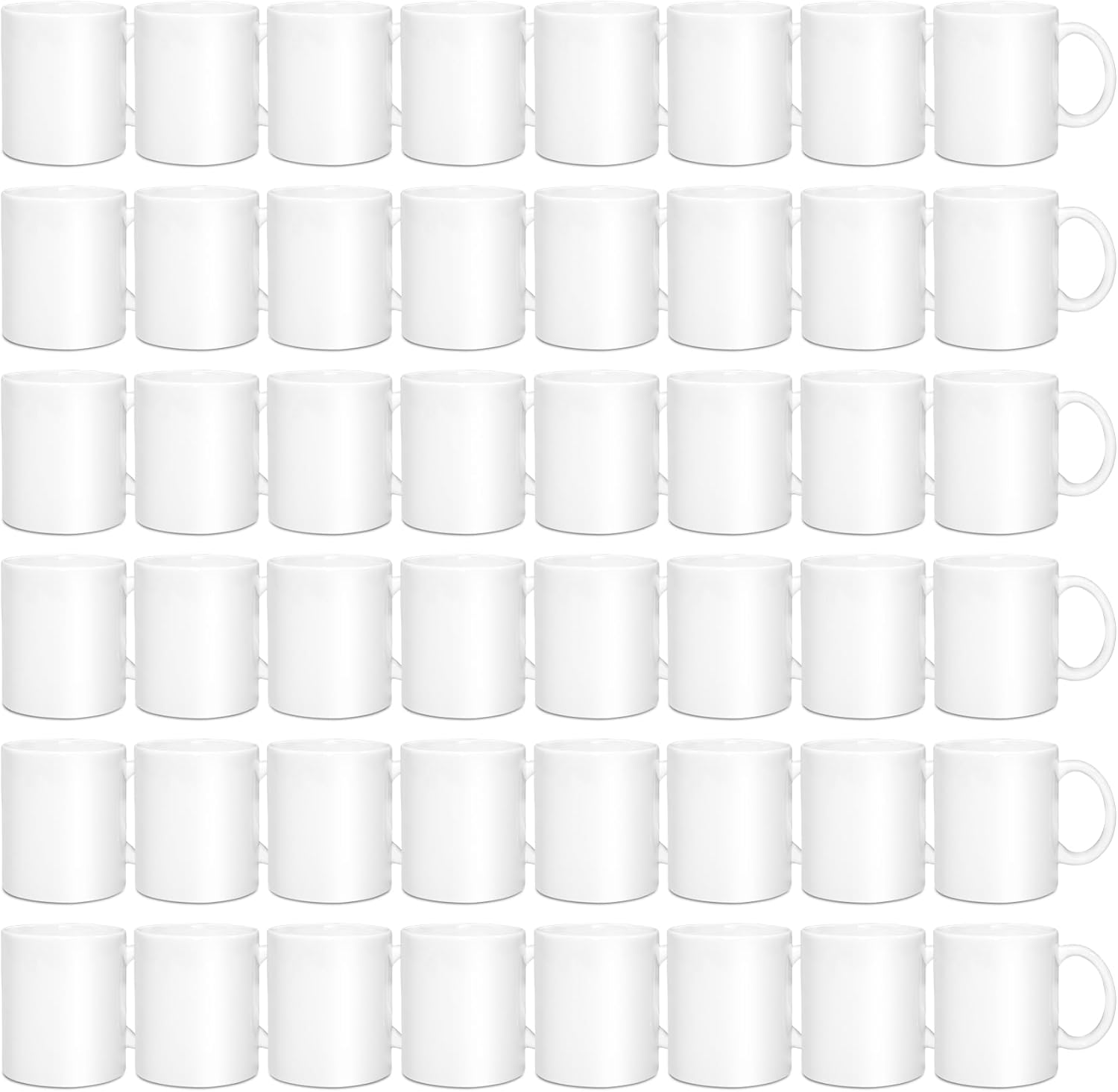 SUBLOVER Set of 48 Sublimtion Blanks Ceramic White Tazas Para Coffee Mugs 11OZ Sublimation Cups Bulk For Christmas for Mug Press Machine