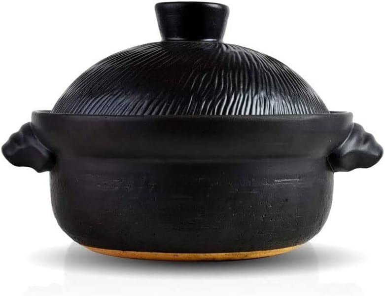 Rice Cooking Casserole Cartoon Pattern Ceramic Round Black Dish Casserole/Clay Pot/Earthen Pot/Ceramic Cookware With Lid Heat-Resistant