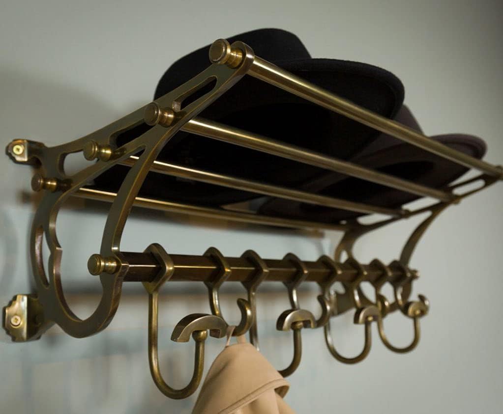 French COATRACK/Luggage Rack/Train Wall Mounted Rack vintage luxury decor