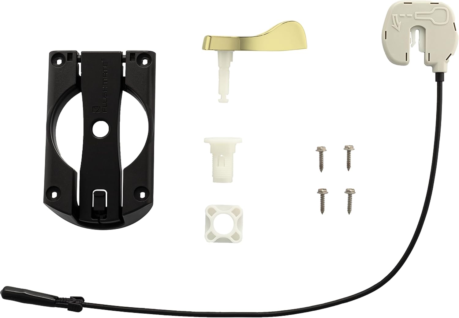 FLUSHMATE AP400504-PN Universal Handle Replacement Kit for 504 Series - LH or RH Polished Nickel Handle Included, ADA Compliant, Quiet Operation, Ideal for Residential & Commercial Use