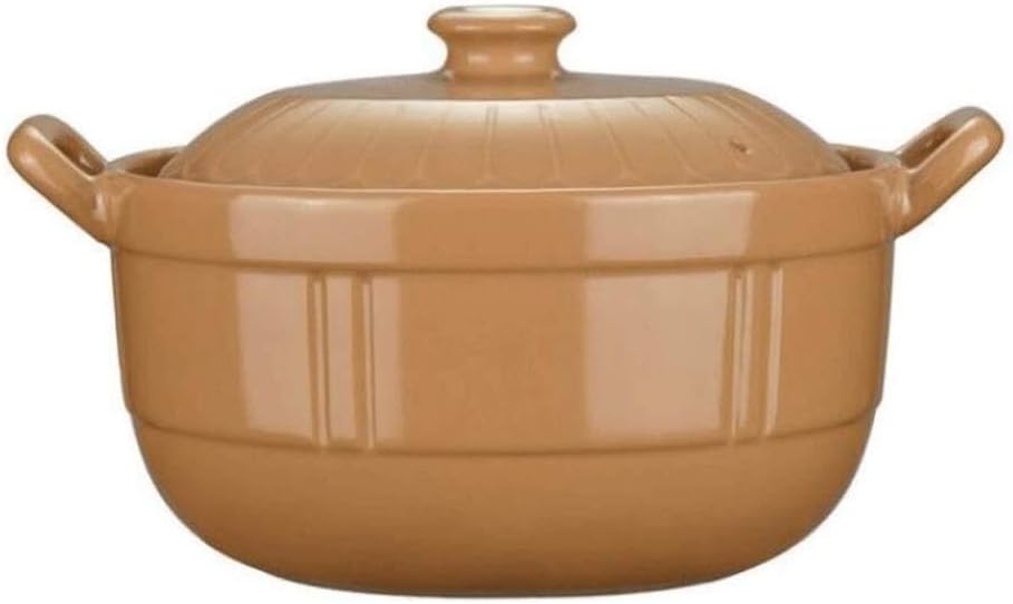 Ceramic Stew Pot with Wooden Lid, High Temperature Resistant, Multifunctional Casserole for Cooking, Steaming & More