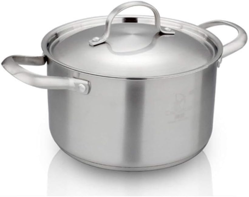 304 Stainless Steel Soup Pot with Three-Layer Composite Bottom, Thickened, Anti-Corrosion Casserole for Gas & Induction Stoves
