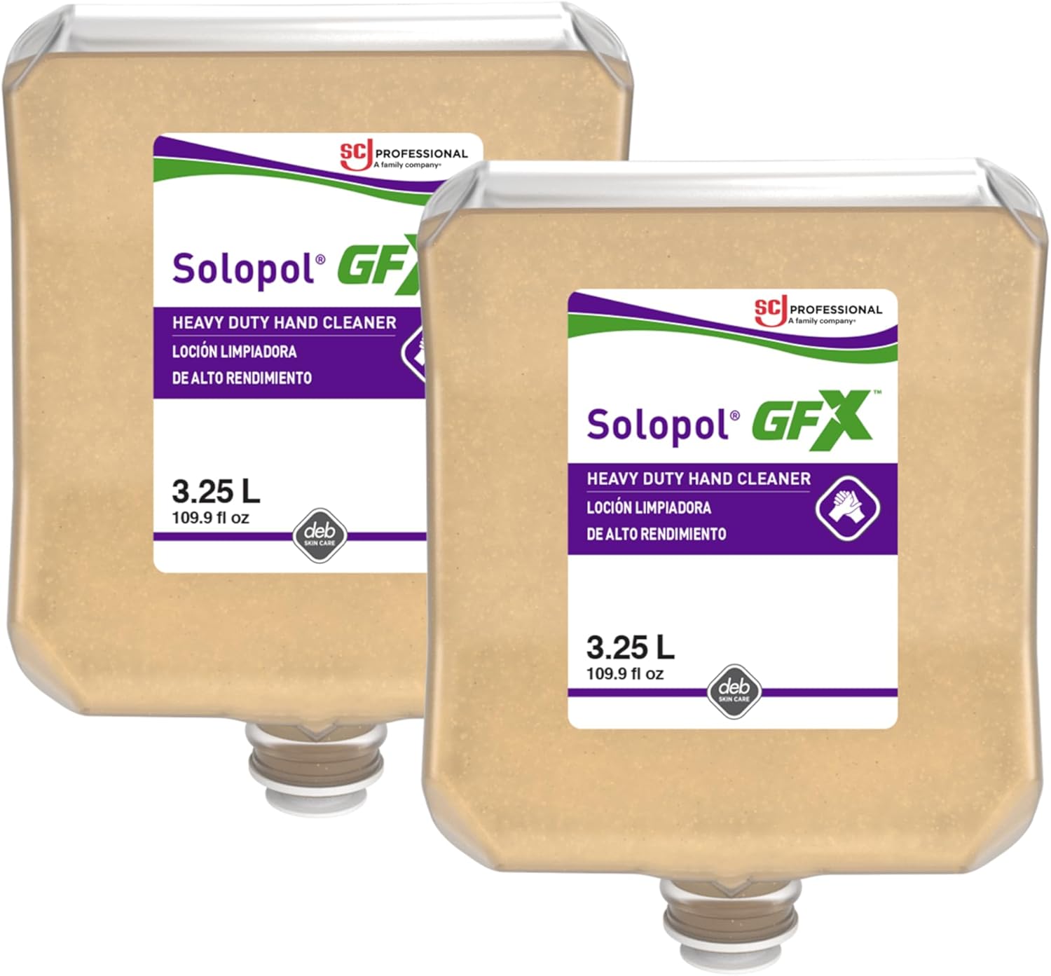 SC Johnson Professional Solopol GFX Heavy Duty Foam Hand Cleaner with Grit, 3.25 Liter Cartridge, for Professional Use Only