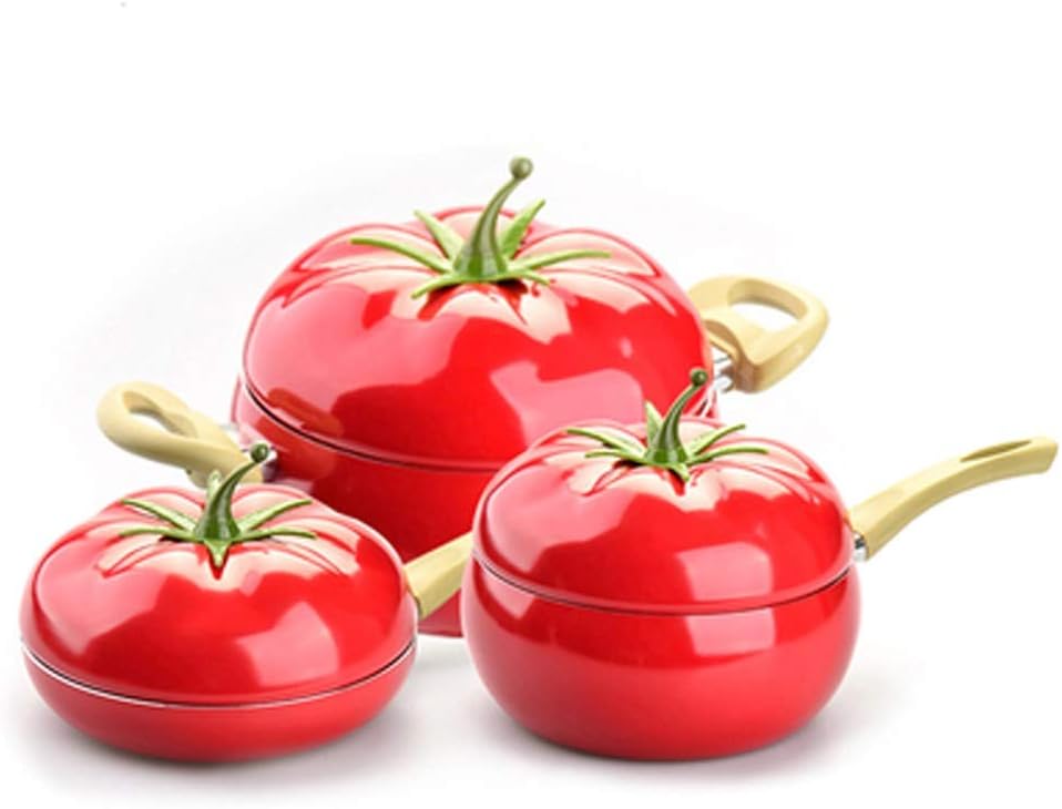 Cookware Cookware Set Fruit Frying pan Milk Pot Cooking Pot Enamel Soup Pot Saucepan Induction Cooker Aluminum Kitchen hotpot Casserole, Variety Pack