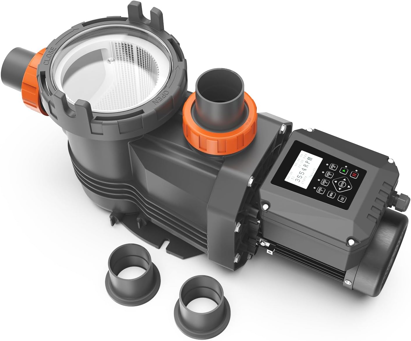 Variable Speed Pool Pump, 1.8 HP In/Above Ground Pool Pump, 220V-240V, High Flow 9114 GPH Energy-Efficient Self Priming Swimming Pool Pumps with Filter Basket