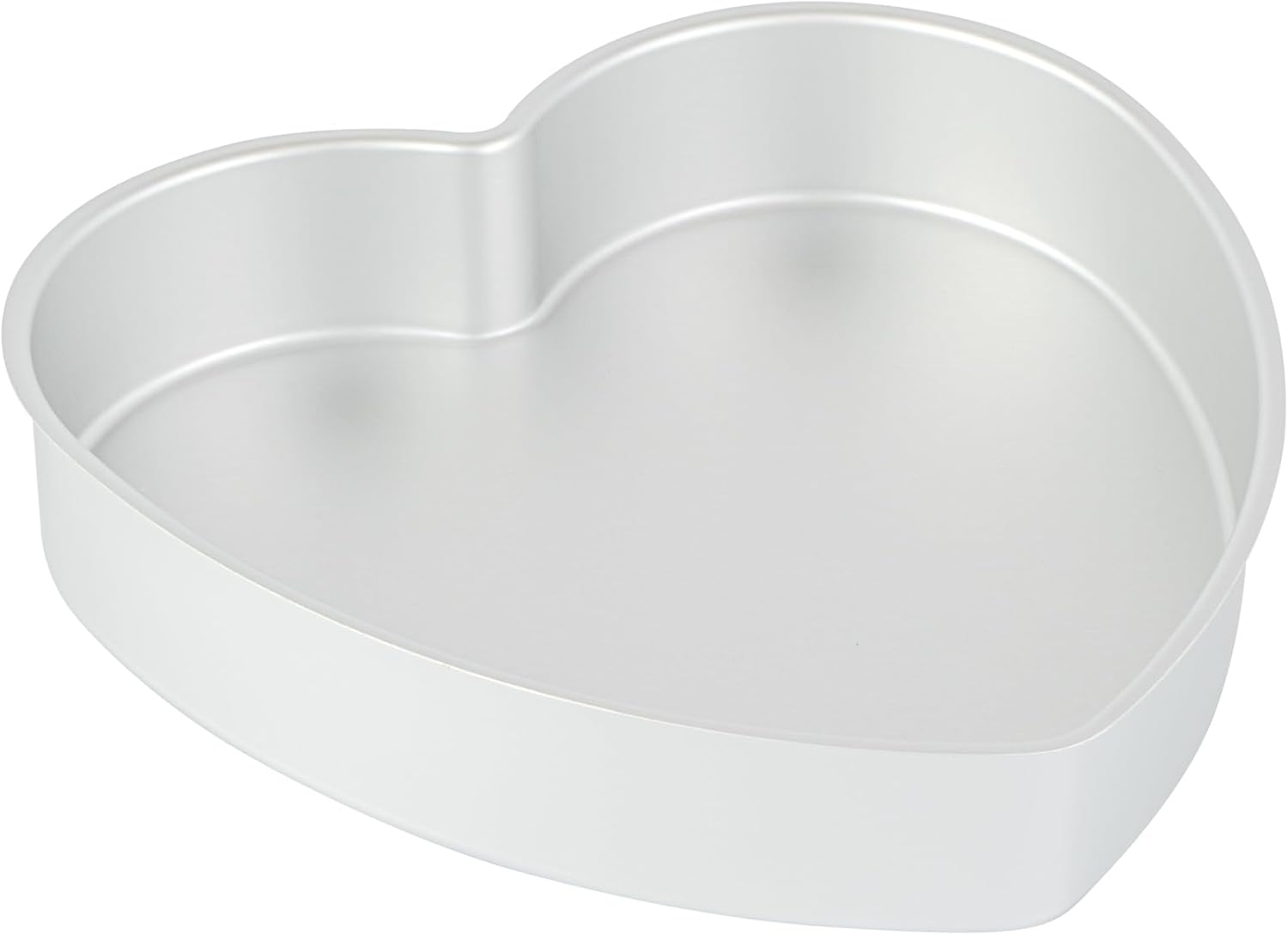 Restaurantware-Met Lux 10 x 10 x 2 Inch Straight-Sided Baking Tins, 12 Heart Shaped Cake Pans - Oven-Ready, Freezable, Anodized Aluminum Heart Baking Pans, Greaseproof, For Valentine’s Day Cakes
