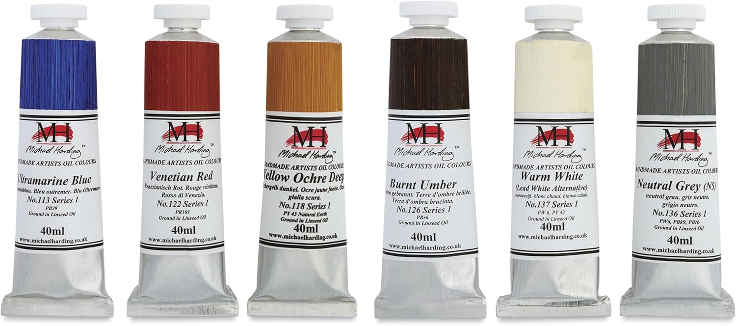 Michael Harding Artists Oil Colors, Contemporary Portrait Set, 6 x 40ml