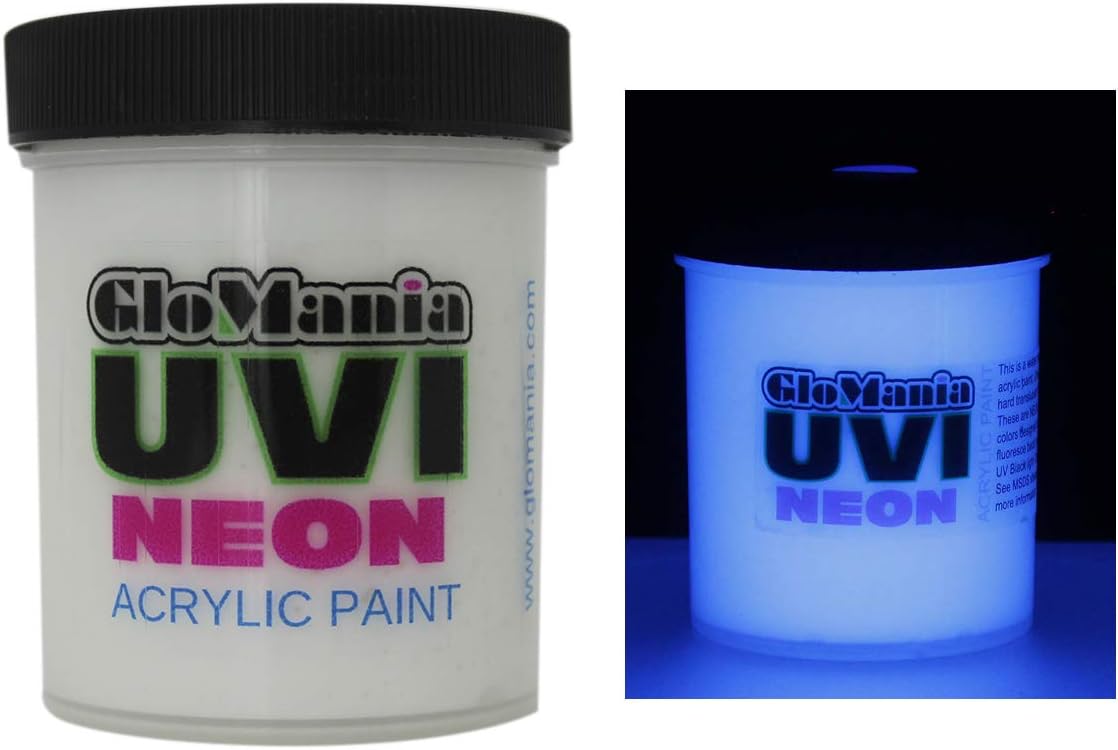 White UV Reactive Daytime Invisible Neon Rave Paint 16oz