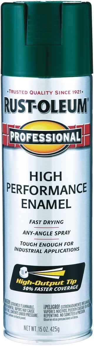 Rust-Oleum 15 Oz Dark Green Professional High Performance Enamel Spray 7538-838 [Set of 6]