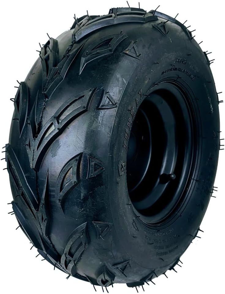 Complete 16x8-7 Tire and Rim Assembly 3 Bolt Taotao Kandi Redcat Sunl Kazuma 70cc 110cc 125cc ATV UTV Off-Road 16x8-7 Tire Quad Buggy (70mm Left)
