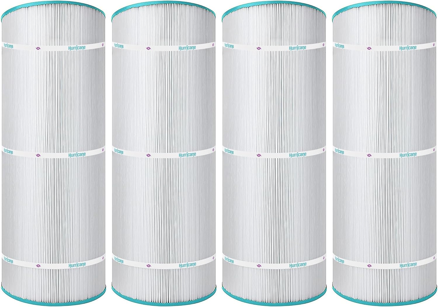 Hurricane Filters 4 Pack HF8414-01 Advanced Pool Filter Cartridge - Replacement for PWWCT150, Unicel C-8414, Filbur FC-1287, Waterway Clearwater II 150, Pro-Clean 150, Hayward X-Stream CC1500