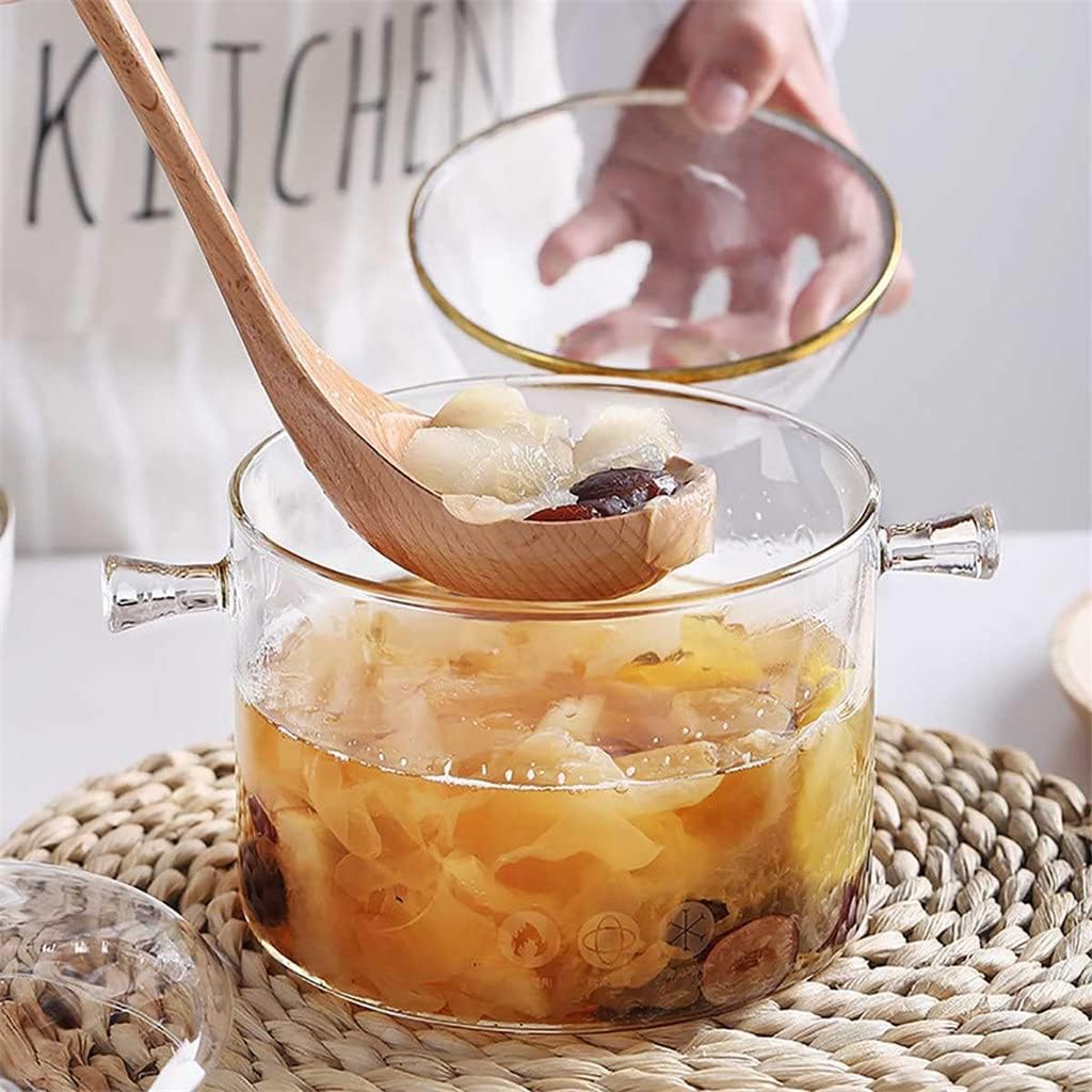 1.5/1.7L Household Transparent Glass Soup Pot Heat-resistant Noodle Gas Cooker Bowl Kitchen Cooking Tools