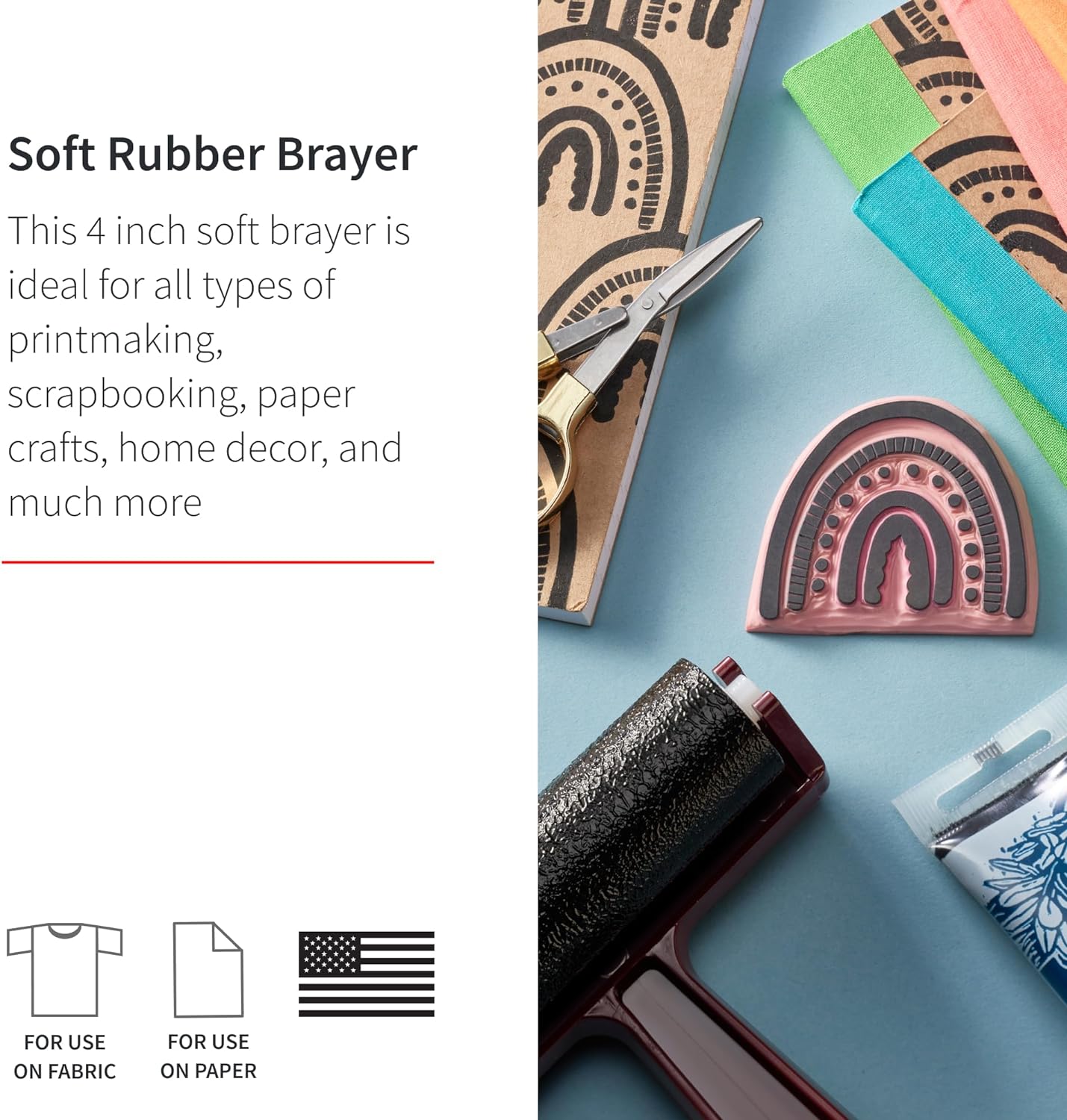 Speedball Pop-in Soft Rubber Brayer, 4