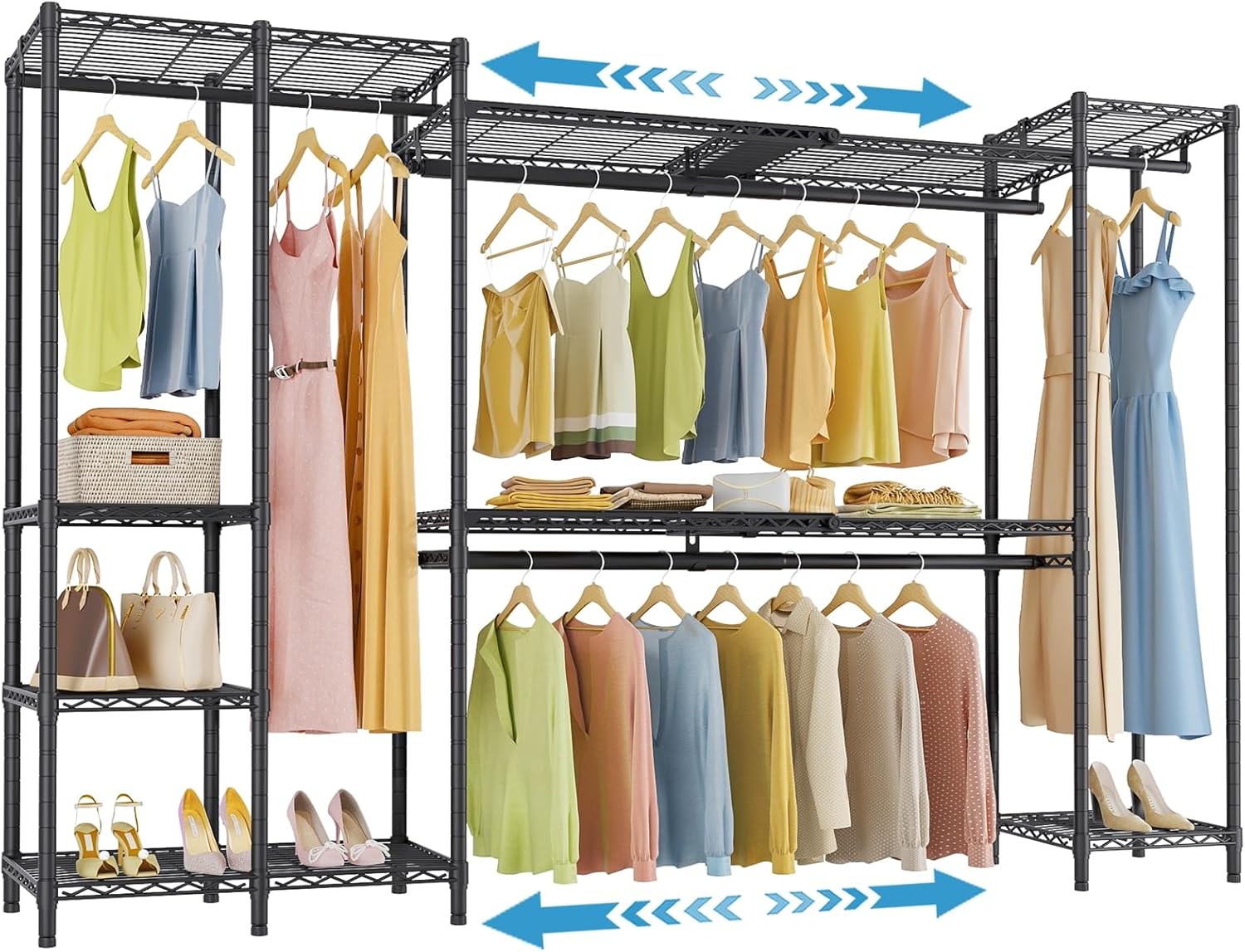 VIPEK X40 Expandable Large Reach-in Closet Rack Adjustable from 6'4