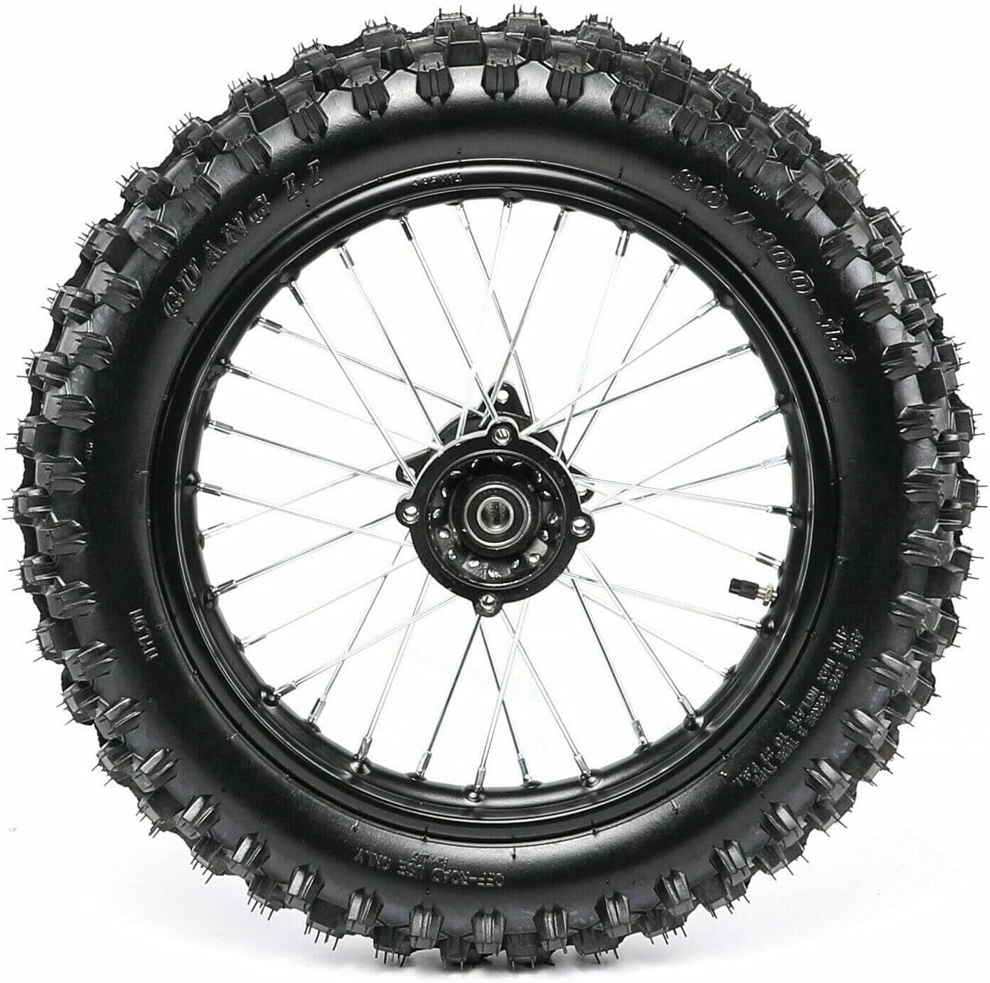 Rear Wheel Rim Tire 90/100-14 inch Rear Back Wheel Tyre Rim For Apollo Dirt Bike 125cc/140/150/160cc Black