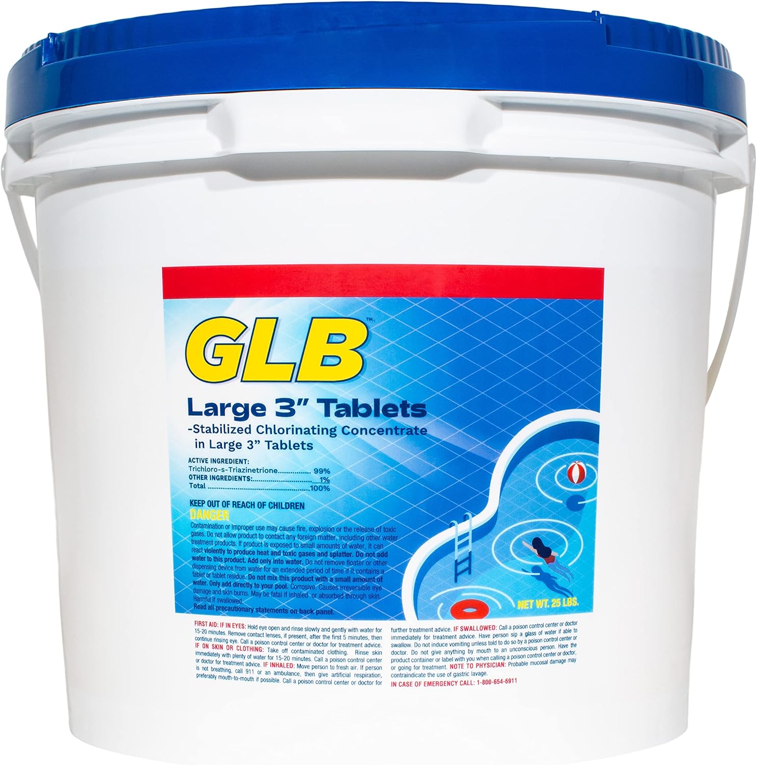 GLB 71290A Individually Wrapped 3 in. Chlorinating Tablets, 25 lbs.