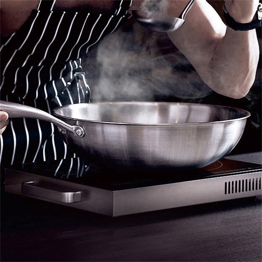 Stainless Steel Frying Pan Household Universal Stovetop Composite Non-stick Cookware