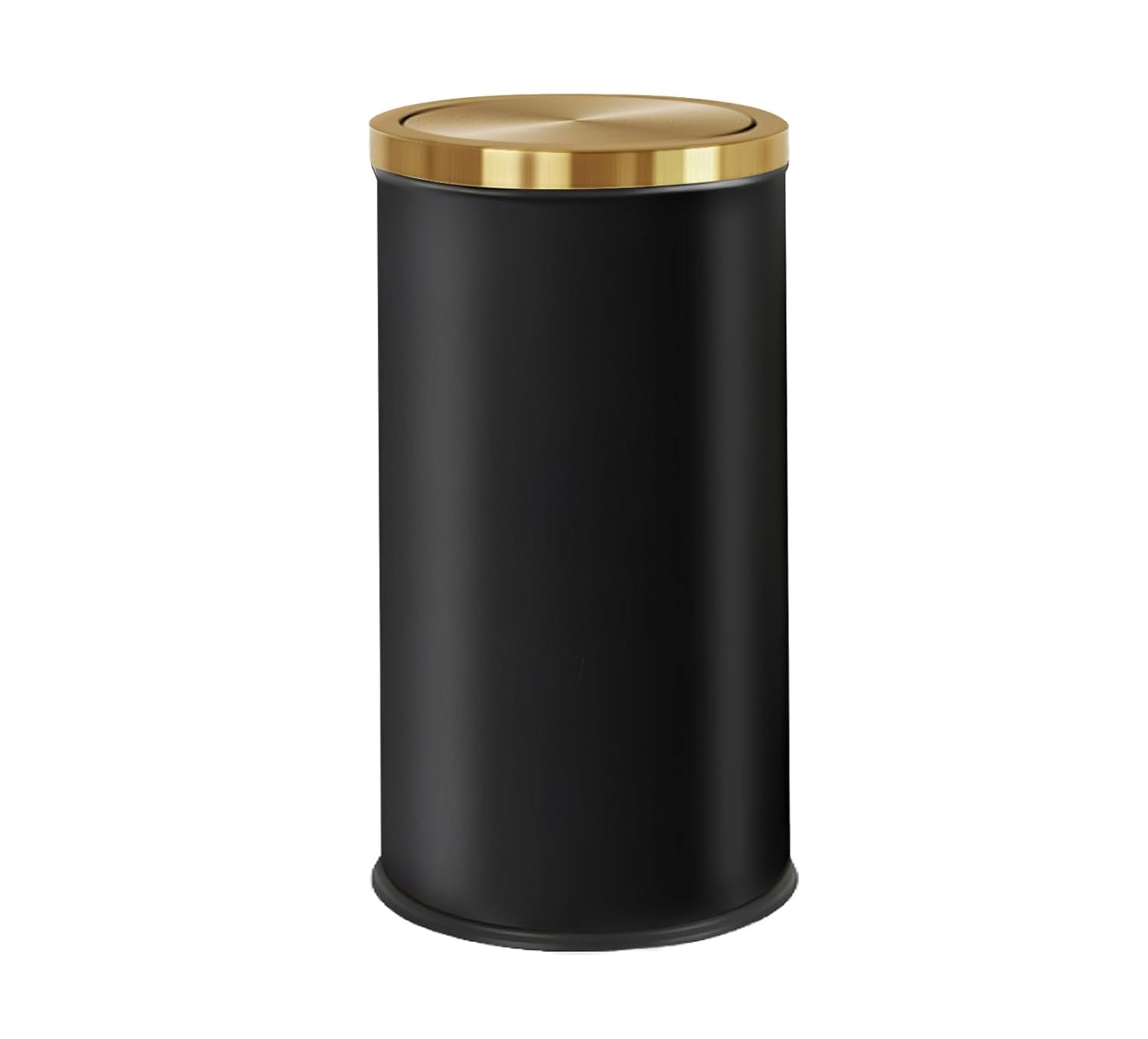 30L/8GAL Gold Kitchen Trash Can Golden Brass Commercial Garbage Can Large Capacity Flip Trash Can for Kitchen,Shopping Mall,Elevator Gate,Airport, Hotel,Commercial (Gold, 30L)