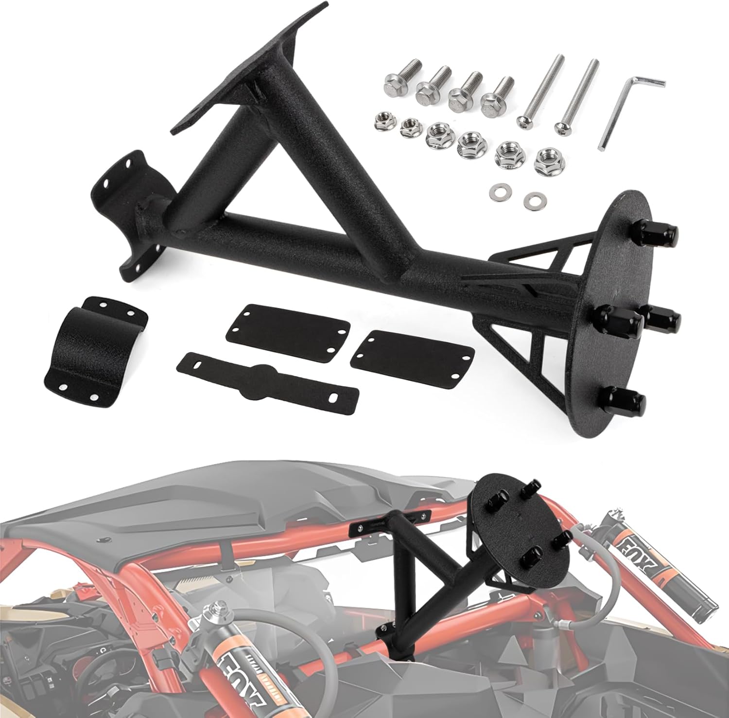 PSLER Maverick X3 Spare Tire Carrier Holder Mount UTV Spare Tire Bracket Fits for Maverick X3 Max Turbo R RR 2017-2023 64