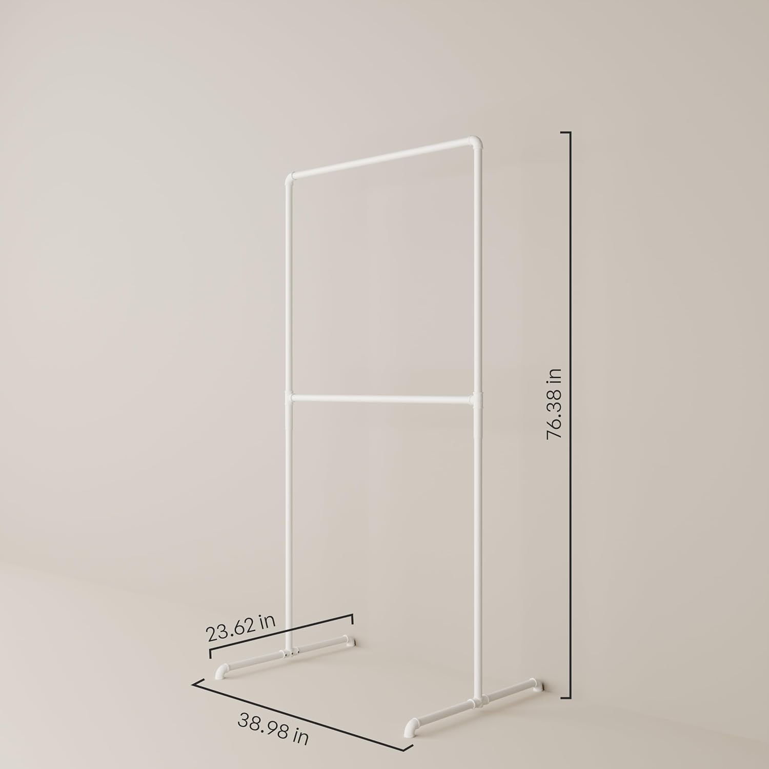 pamo White Clothing Rack – 38.98