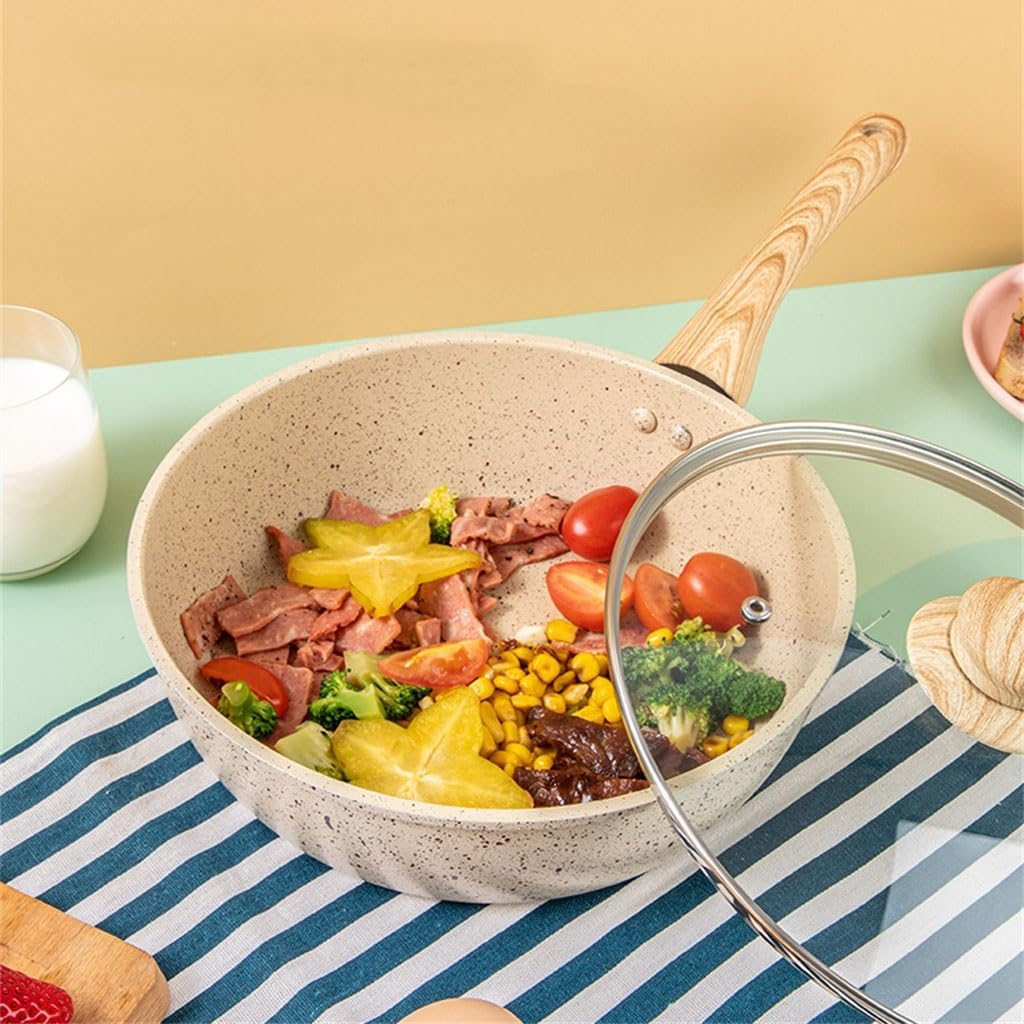 Wheat Rice Stone Non-stick Frying Pan Wok Family Special Pot