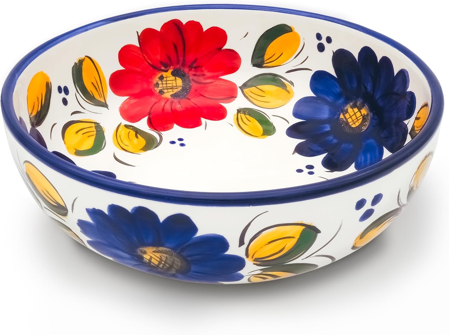 Ceramic Salad Bowl – 11.2 Inch (60 oz) | Handmade in Spain – Large Serving Bowl – Perfect for Soup, Cereal, Ramen, Pasta, Salad, Chips & Fruit – Microwave, Oven & Dishwasher Safe – Lead-Free