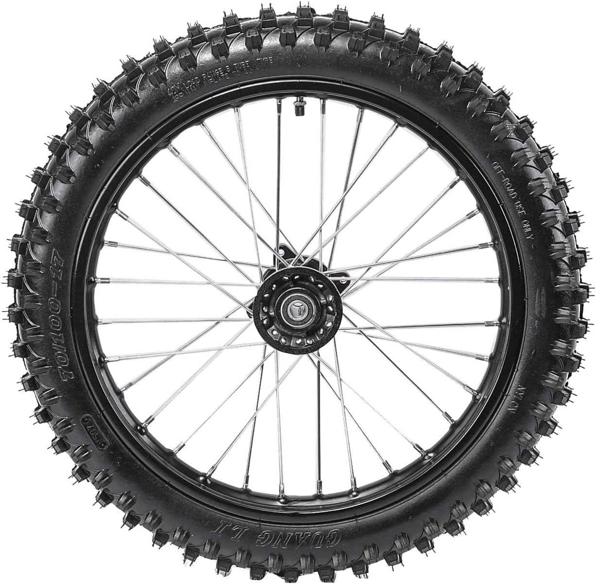 TDPRO Front & Rear Wheel Tire and Rim Inner Tube with 15mm Bearing Assembly for Dirt Pit Bike