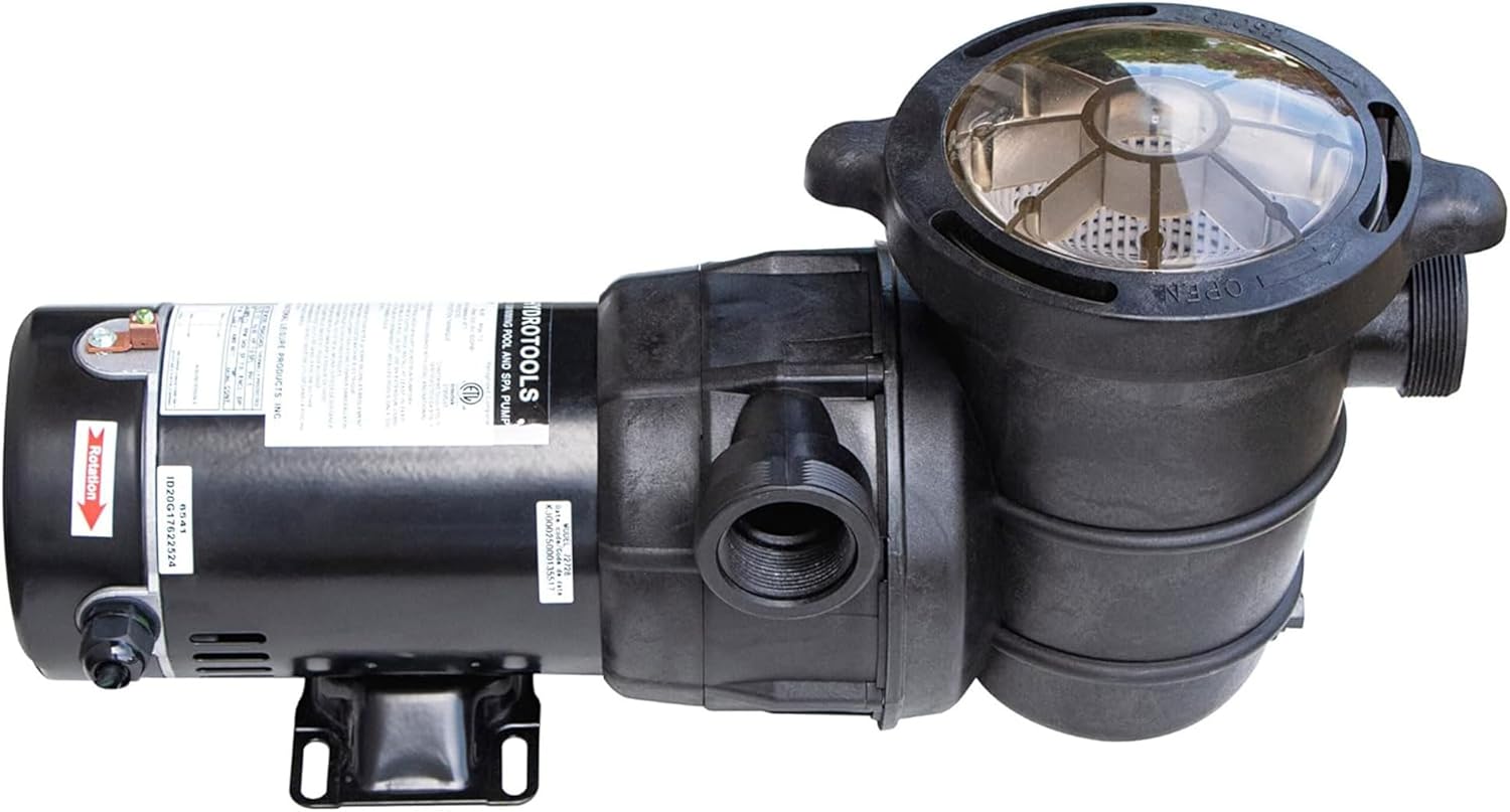 SWIMLINE HYDROTOOLS Model 71926S Hydro-Flo Above-Ground Pool Replacement Pump, Horizontal Discharge - 1.5 HP, 5,820 GPH, 115V/60Hz, 2-Speed, for Sand, Cartridge & DE Filter Systems