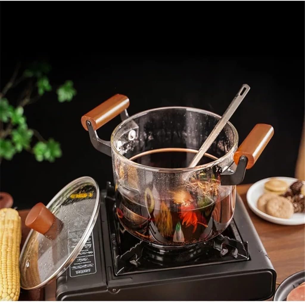 Transparent Glass Pot Heat Resistant Soup Household Kitchen Vegetable Salad Instant Noodle Bowl Cookware