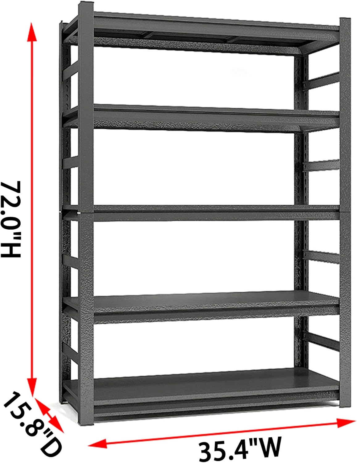 Kitchen Shelf Organizer Adjustable Utility Metal Shelves Kitchen Appliance Storage Floor Standing Heavy Duty Shelving Unit for Coffee Bar, Microwave and Oven, Black (With Fences-72