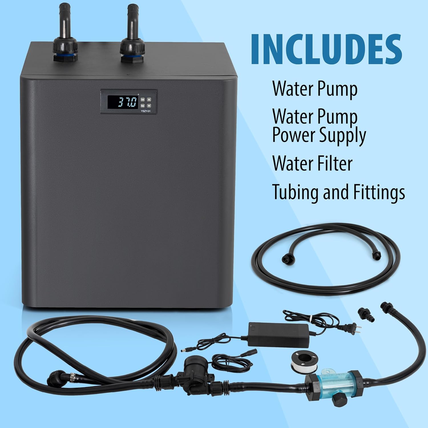 Chiller for Ice Bath and Cold Plunges Including All Hoses and Pumps. 1/3 HP, 2/3 HP, 1 HP Models