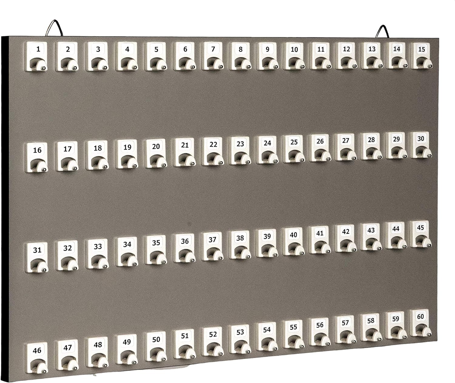 KEYSTAND # 60PGS with 60 Numbered Hooks for Auto Dealers/Realtors (60 Tag & Ring Included)