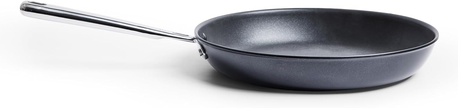 Misen Nonstick Frying Pan - Premium Skillet with PFOA-Free Coating - Ideal for Omelettes, Eggs, and Induction Cooking - Durable Aluminum Core, Warp-Resistant Design, and Oven-Safe to 450°F - 12