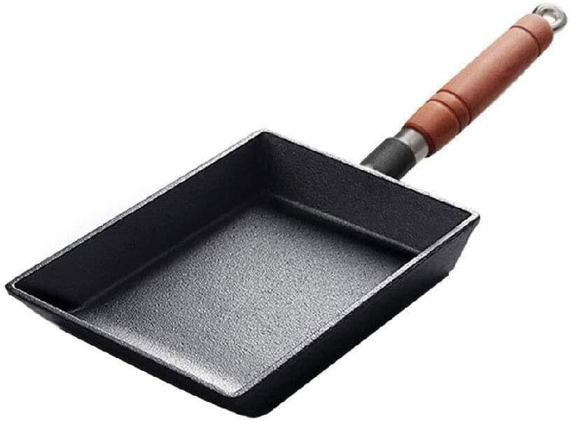 Cooking Pot, Frying Pan,Stainless Steel Non Stick Pan Saute Wok, Pancake Pan Steak Pan Egg Pan Wooden Handle Pancake Pot