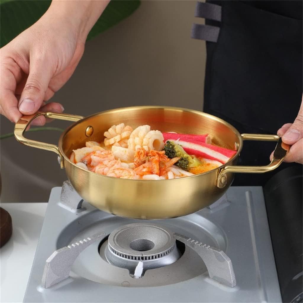Stainless Steel Seafood Pot Golden Thickened Single Small Hot Noodle Ear Home Appliance