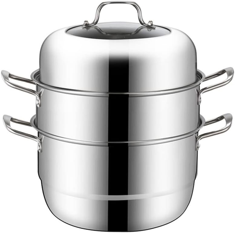 3-Tier/Layer Steam Cooker Pot, Kitchen Multi-Function Steam Pot, for Induction Cooker Gas Stove Steam Pot(28cm 3 Layer) (28cm 2 Layer One Size)