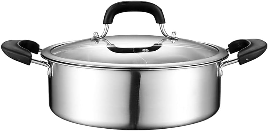 304 Stainless Steel Pot Soup Hot Household Ear Anti-scalding Large-capacity Mandarin Duck Induction Cooker Gas