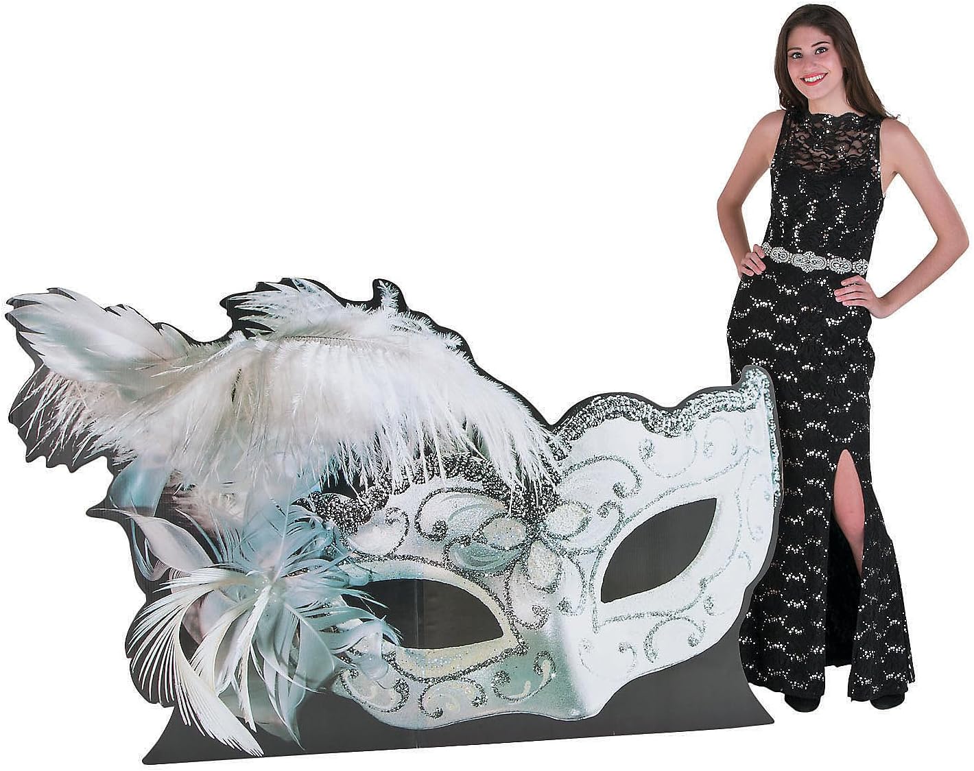 Fun Express Masquerade Ball Decorations Life Size Cardboard Cutout - 72