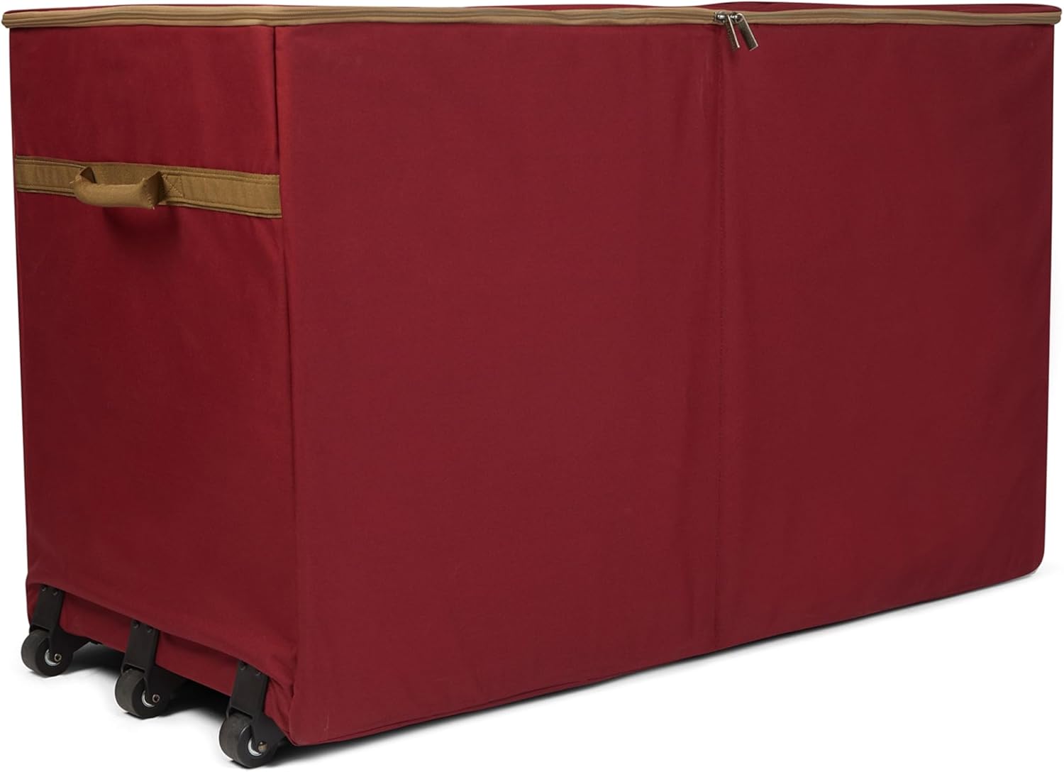 Covermates Keepsakes Christmas Tree Structured Rolling Storage Bag - Superior Protection, Reinforced Handles - Holiday Storage, Red
