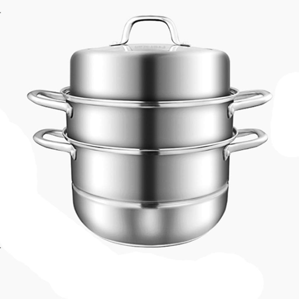 Stainless Steel Steame Stainless Steel 3-Tier/Layer 28cm Diameter Steamer Cooking Pot, Rice Cooker, Double Boilder, Stack, Steam Soup Pot and Steame(