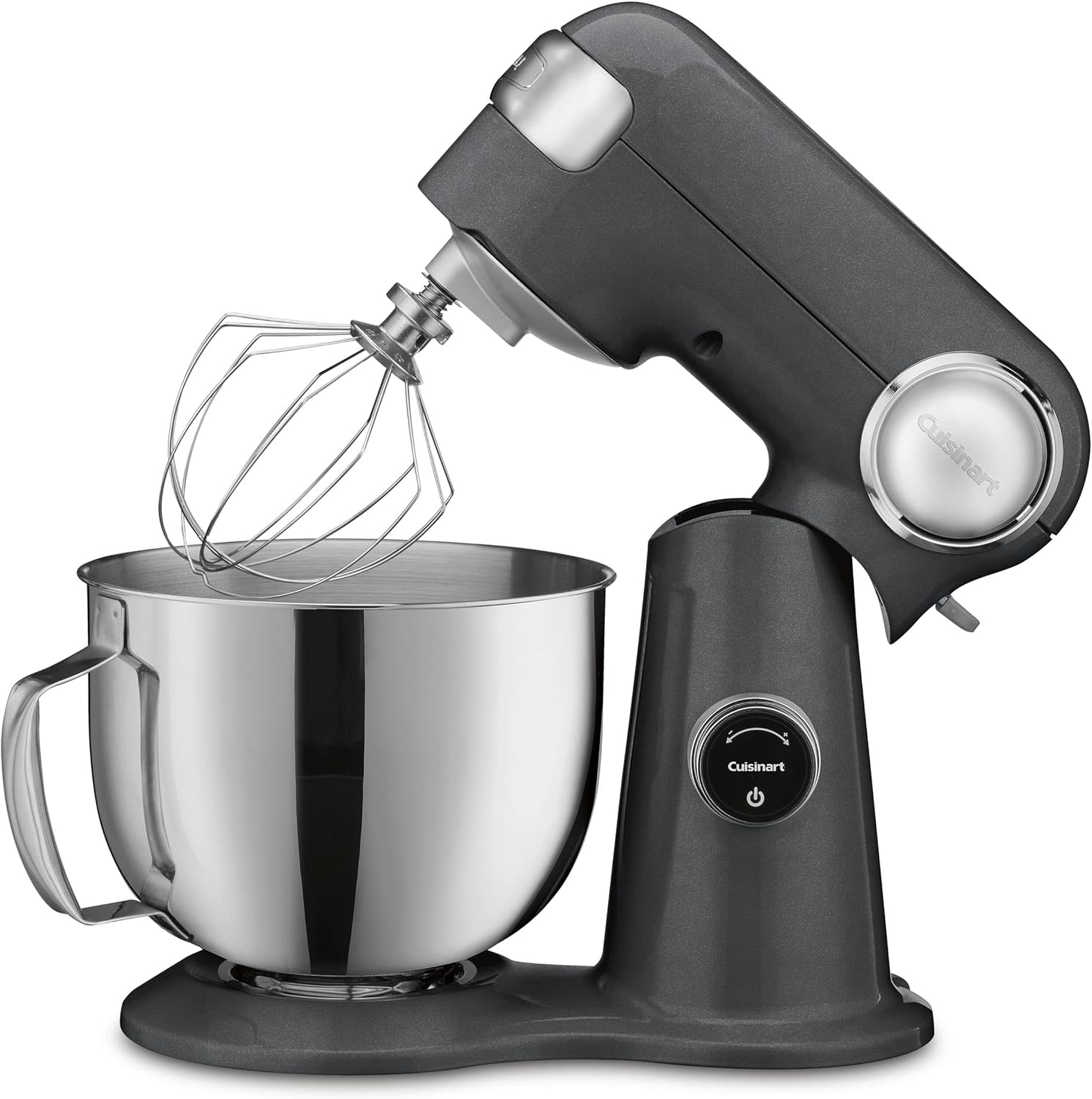 Cuisinart SMD-50GPH Precision Pro 5.5-Quart Digital Stand Mixer with 12-Speeds, 3 Preprogrammed Food Prep Settings, Mixing Bowl, Whisk, Flat Mixing Paddle, Dough Hook, and Splash Guard, Graphite