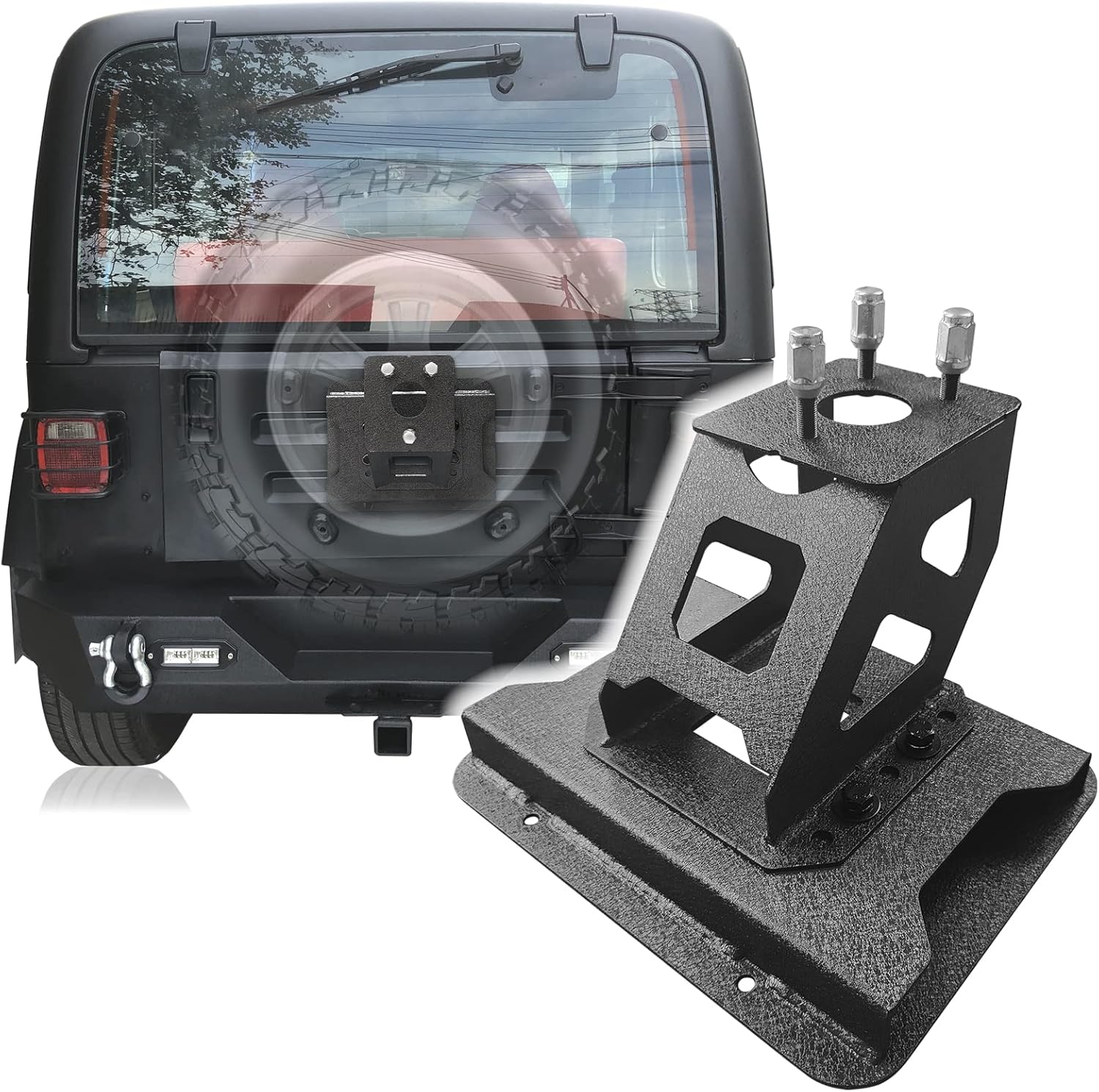 Adjusting Spare Tire Carrier Mount Tire Carrier Composition with1997-2006 TJ
