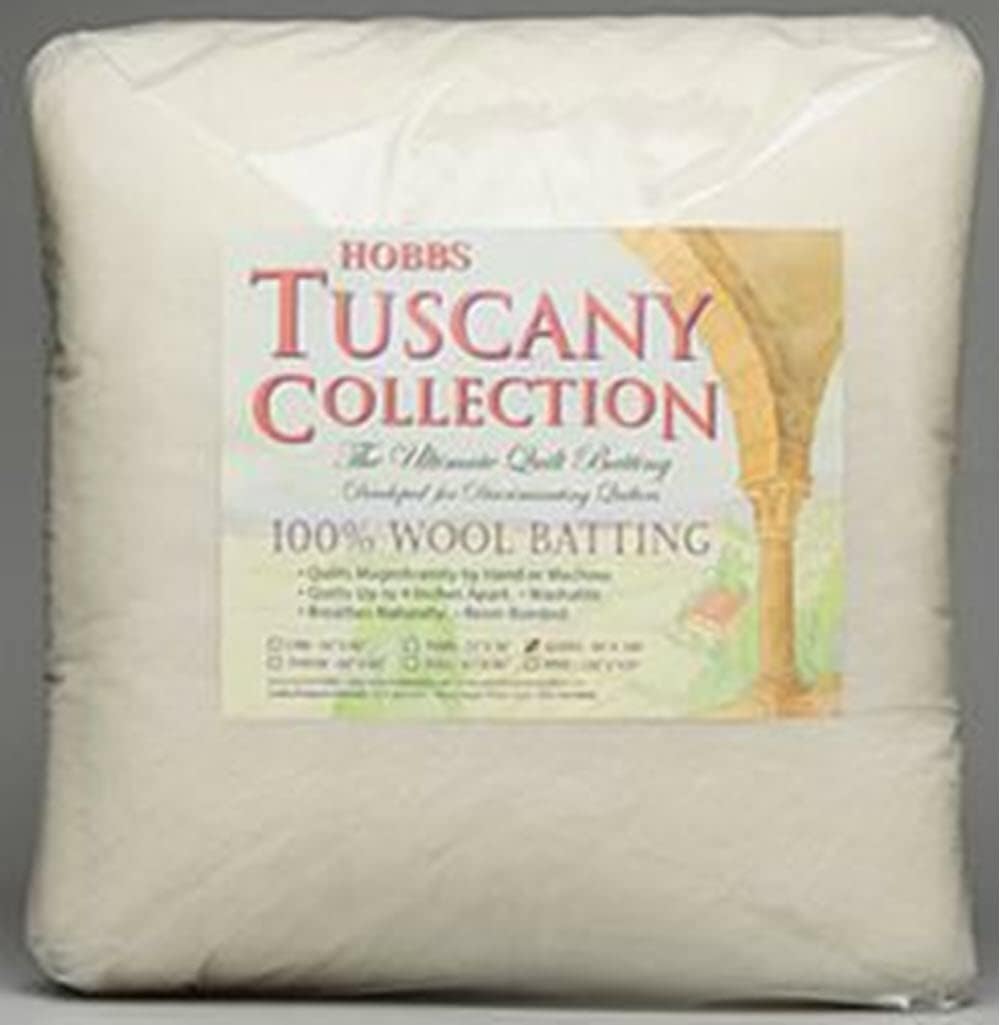 Hobbs Bonded Fibers Tuscany Wool King Batting, Natural