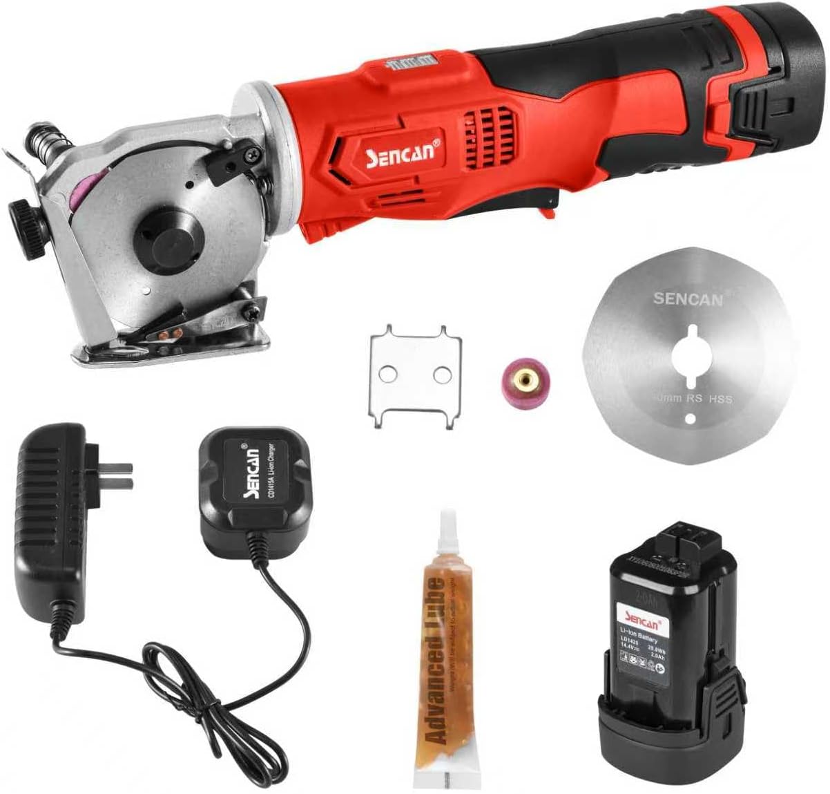 Cordless Rotary Fabric Cutter, Multi-layer Electric Fabric Scissors with 1