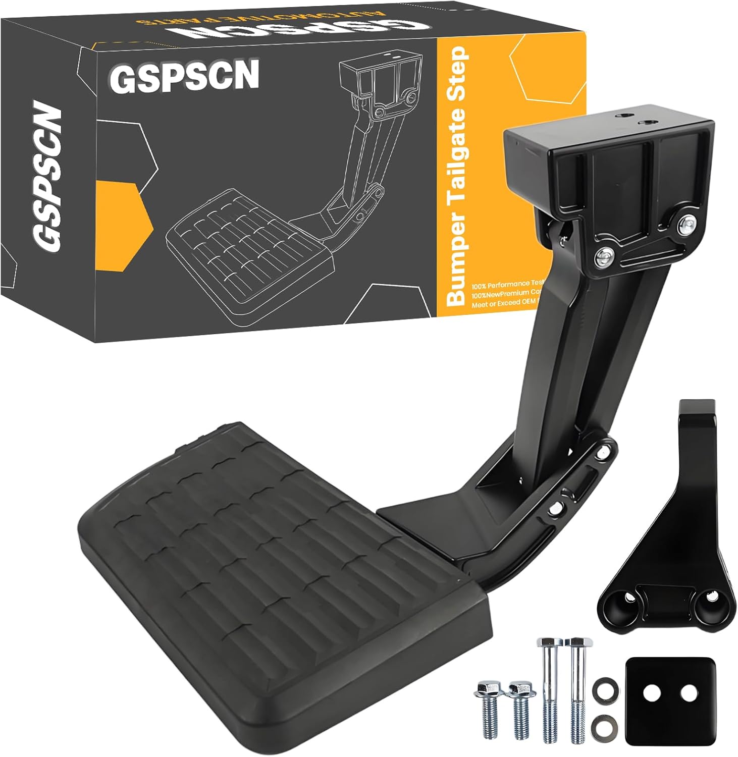 GSPSCN Tailgate Bedstep Rear Bed Step Replacement for 2024-2019 Dodge Ram 2500/3500, Folding Truck Step Retractable Bumper Tailgate Step 82215842AG;82215842AH;82215842AD;82215842AE;82215842AC