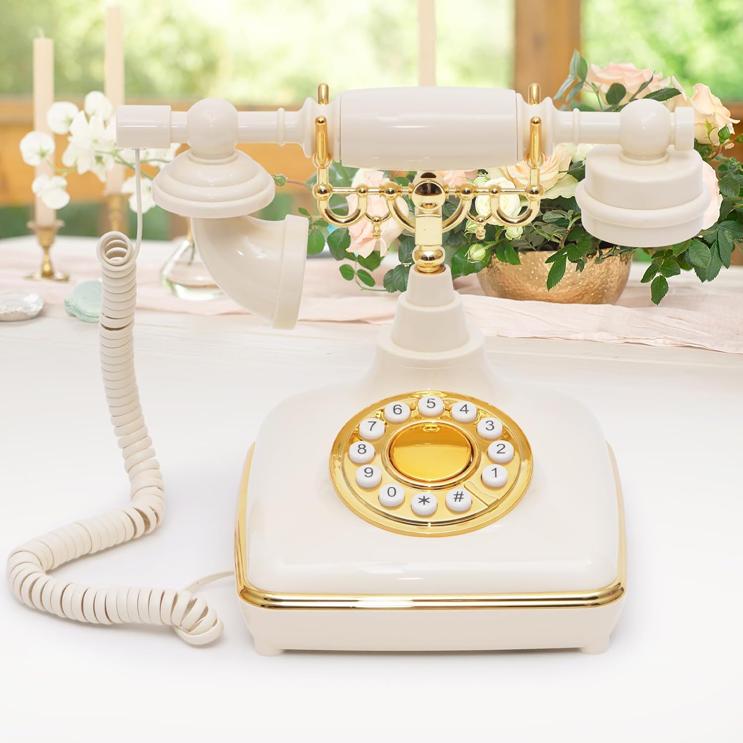 UKBW Audio Guest Book Wedding Phone, 32G Record Customized Audio Message with Guest Book, Retro Style Audio Guestbook for Birthdays Parties Confessions Special Occasions, Blue