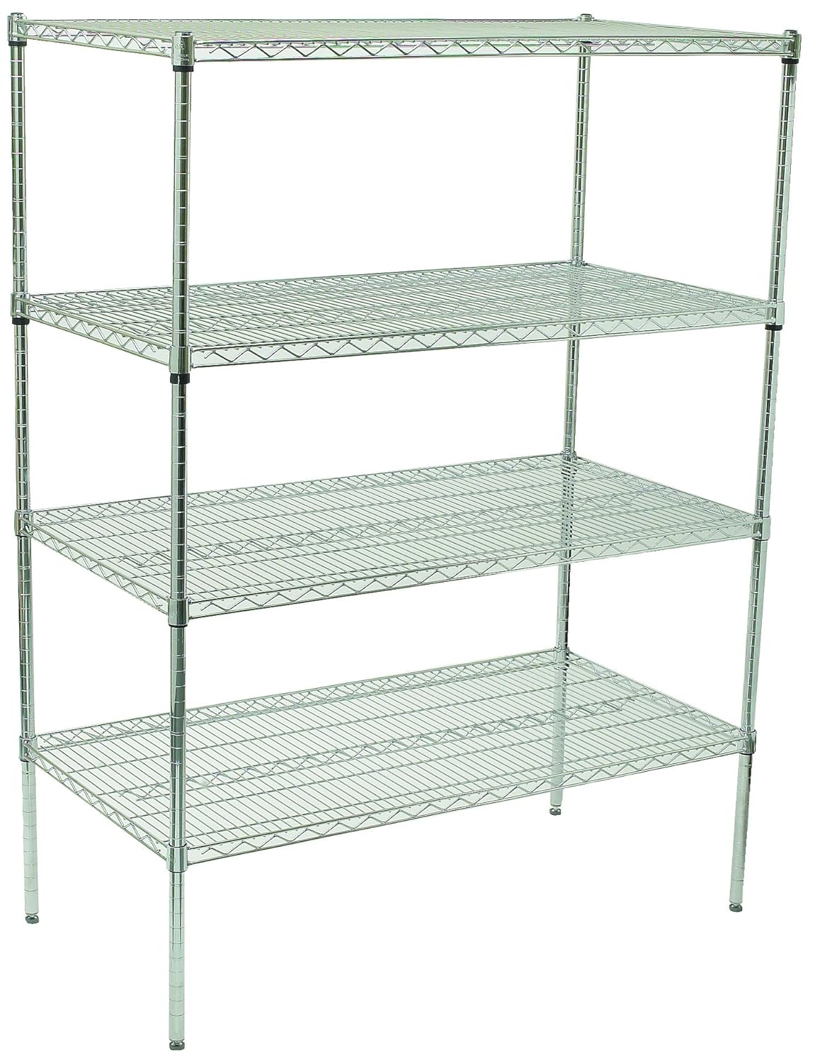 Winco 4-Tier Wire Utility Shelf for Restaurants and Storage, 24