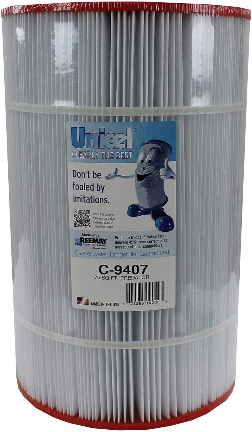 Unicel C-9407 75 Square Foot Media Replacement Pool Hot Tub Spa Filter Cartridge with 171 Pleats (6 Pack)