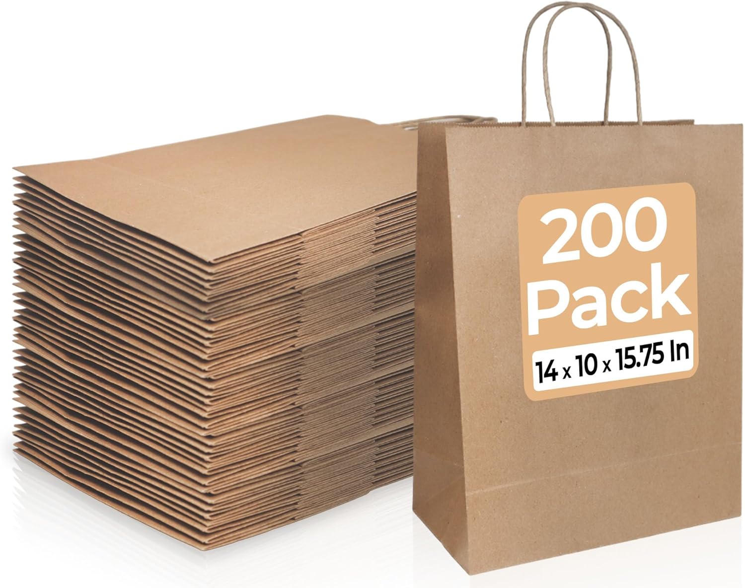 Bagtron 200 Kraft Paper Bags 14